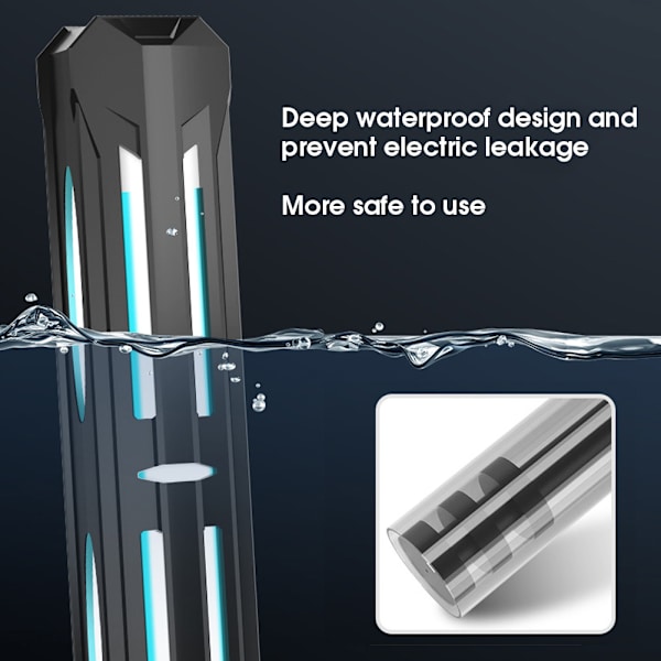 Fiskedam UV-steriliseringslampe Akvarium Ultraviolet nedsænkelig algefjernelse Desinfektionssteriliseringslampe CN-stik 220-240V(ZY UV307)