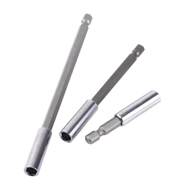 3st elektrisk borrskruvmejsel förlängningsstång magnetisk bitshållare 1/4" skaftverktyg