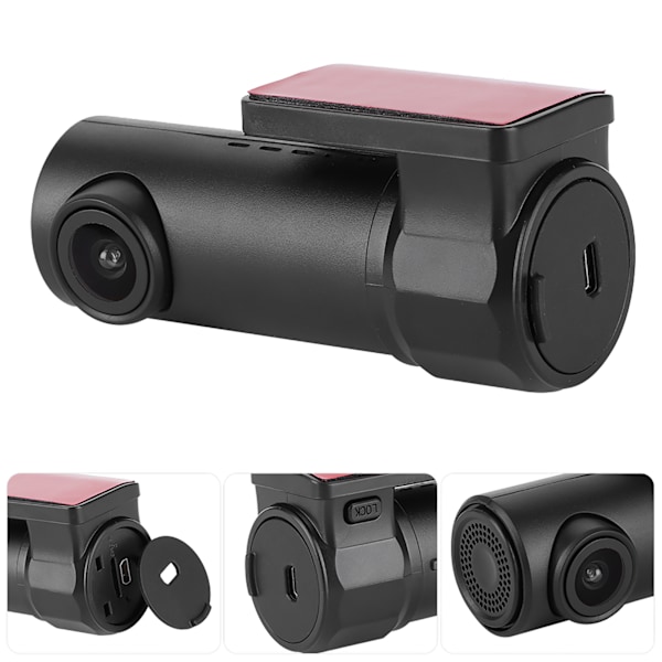 1080P WiFi Bil DVR-videokamera 170° FHD-objektiv Dash Cam Videoinspelare Körkamera APP Loop-inspelning