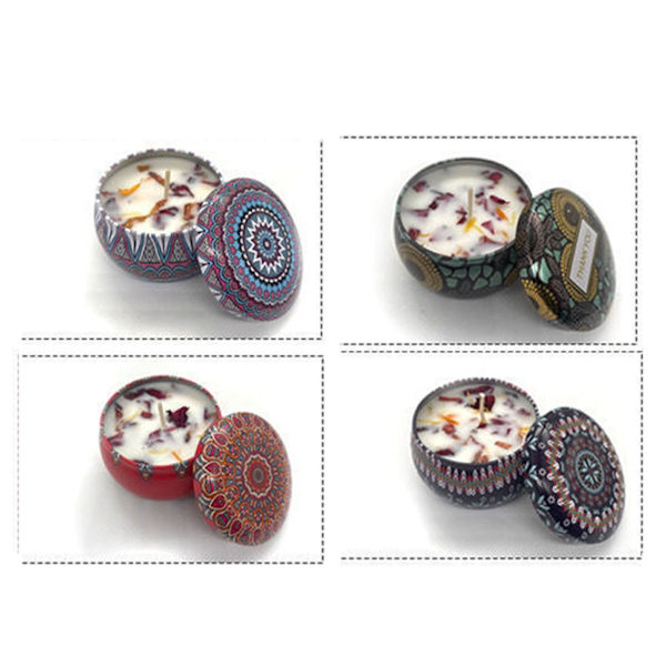 Doftljus Set med Rose Lavendel Citron Kakao Dofter Portable Aromaterapi Ljus för Meditationsmassage