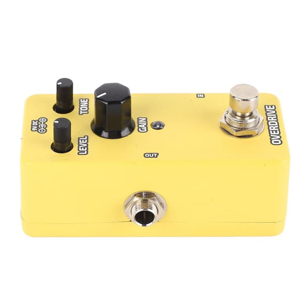 Elgitarr Effektpedal Single Block Mini Modulation Amplifier Simuleringspedal Gul Overdrive