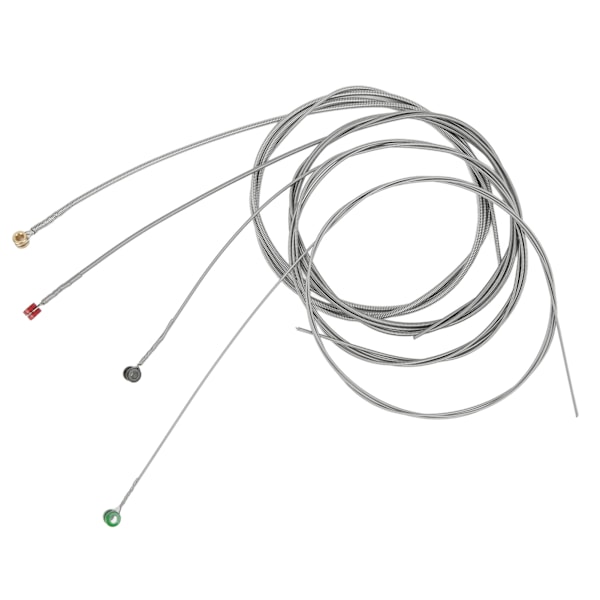 4 ST Elektriska bassträngar Hårdmetall Färgglatt huvud Robust ersättningsgitarrtillbehör för gitarrist