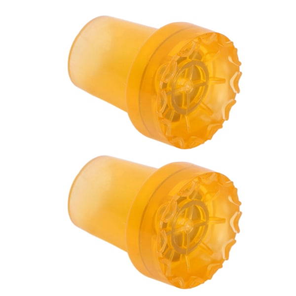 2 st Kryckfotsdynor Slitstarka skyddande rundfotsdesign 360 graders roterbar förtjockade gummikäppar Fötter täcker Orange
