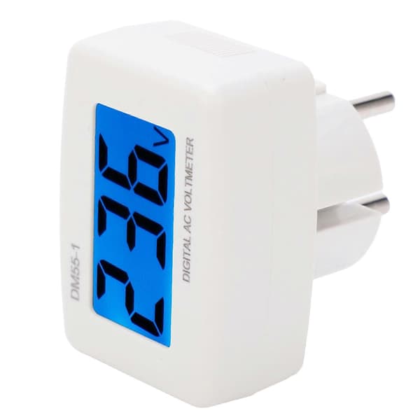 Digital AC-spændingsmåler Husholdningsstrøm Energi Voltmeter Amperemeter DM55-1 EU-stik AC80-300V