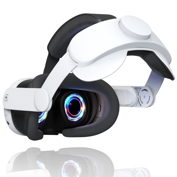 VR-tillbehör Designade för ett bekvämt pannband, kompatibelt med Meta Quest 3-tillbehör, Elite-huvudbandsbyte för förbättrat stöd-z White