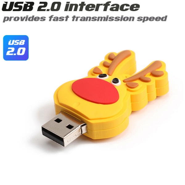 USB-nøgle Juleserie USB2.0 Mini USB-nøgle, kompakt, bærbar, anti-tab, højhastighedstransmission, Elan de Noel 64 GB