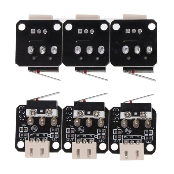 6 stk. printer-endestopkontakt 3-benet N/ON/C-kontrol Holdbar Bedre sejhed 3D-printerdele