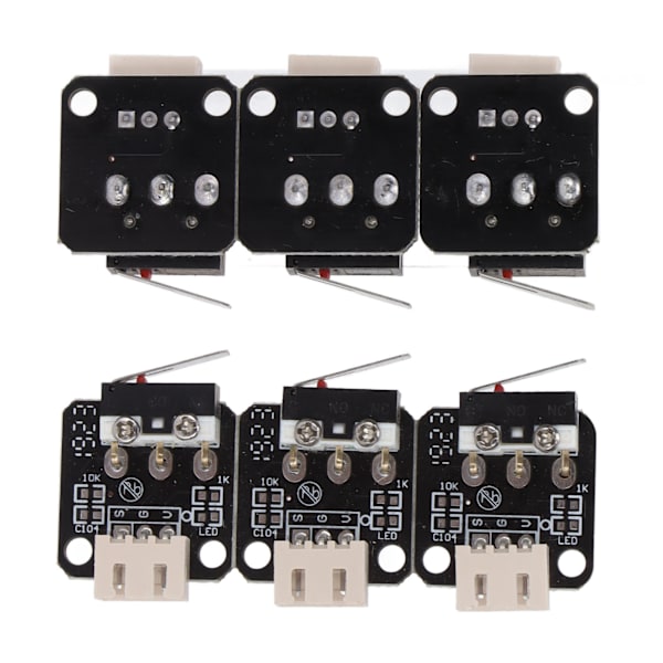 6 stk printer grænseafbrydere 3-bens N / ON / C Kontrol Holdbar Bedre sejhed 3D-printerdele