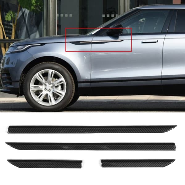 【NX】4st sidostänkskydd kolfiberstil passar för Land Rover Range Rover Velar 17-20