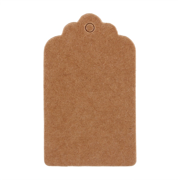 5x3cm Kraftpapper Presentetiketter Bröllop Födelsedag Pilgrimsmussla Etikett Tomt namnkort 100x