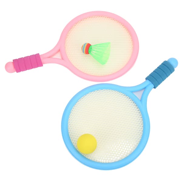 1 par barn badmintonracket tennisracket trening Balanse barnracket Søt barnracket med badmintongummiball