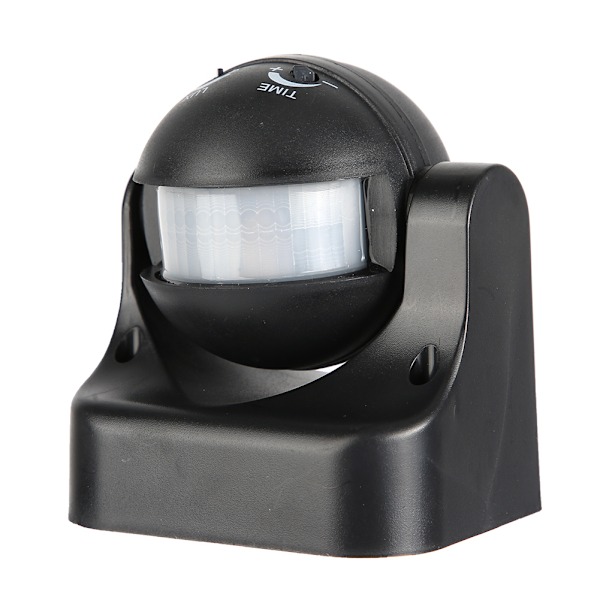 Utomhus Vattentät PIR Infraröd Body Sensor Switch Vidvinkel 110-240VBlack