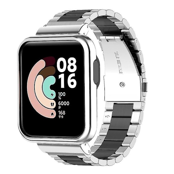 Mi Watch Lite/Redmi Watch Hållbar Silver Svart Armband Rem