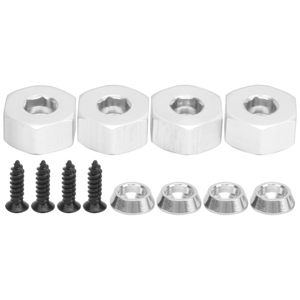 4st 5mm till 12mm Combiner Hjulnav Hex Adapter Tillbehör för WPL D12 1/10 RC TrucksSilver