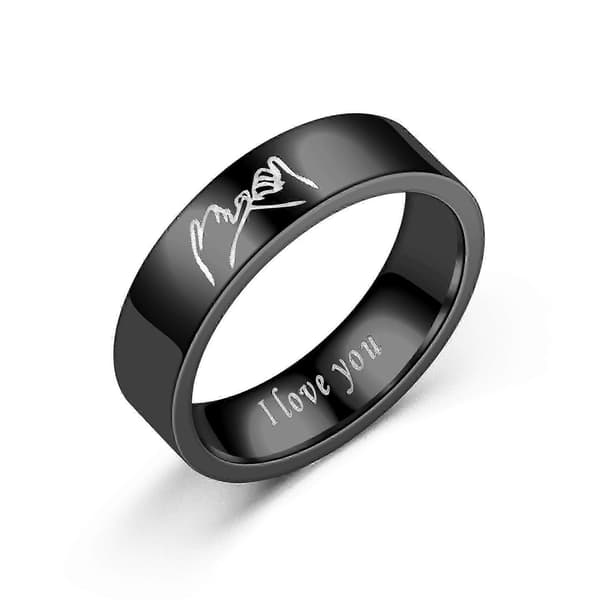 Matchende ringe i titaniumstål til par, modesmykker som gave til bryllup og forlovelse 11