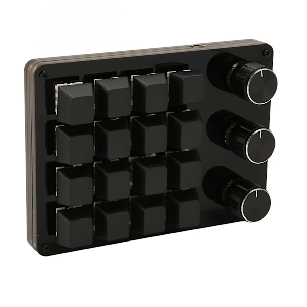 Programmerbar knappsats 16 tangenter 3 knoppar Blå switch Mekanisk Hot Swappable Mini knappsats för Gaming Office Media