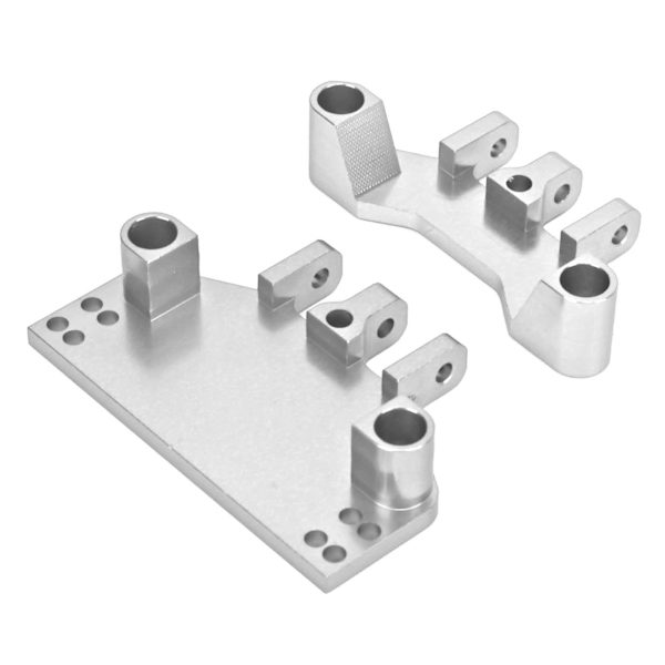 Metallstyringsgirbeslag Servo Mount Del for MN86 1/12 RC Bil Modifiserte Tilbehør Sølv