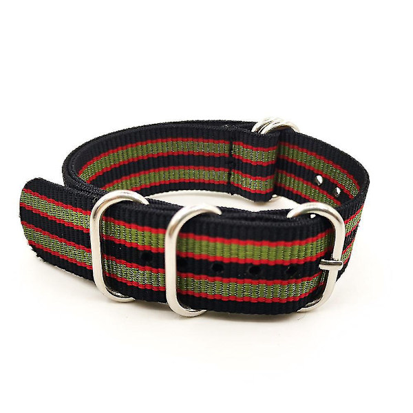 Nylon klockarmband 18mm 20mm 22mm 24mm Army Sports tyg armband för 007 James Bond klocka - Färgglad