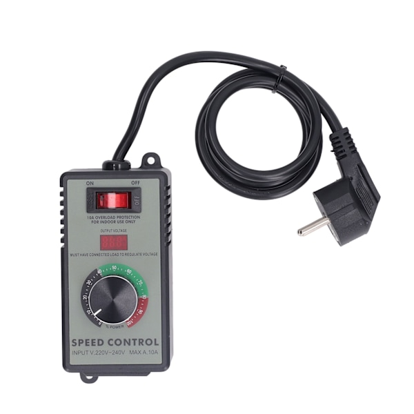 AC-motorhastighetsregulator Elektrisk vifte Variabel hastighetsregulator med 10A universaluttak EU-kontakt AC220 til 240V 4000W