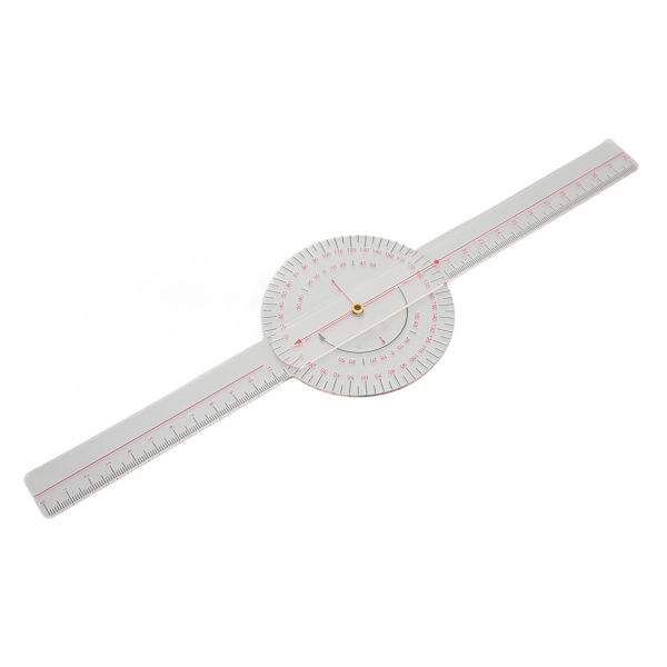 Liten led Goniometer 360 grader Klar skala Knän Armbågar Fingrar Goniometer Verktyg Transparent