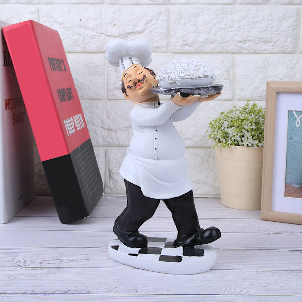 Bakevaredekor Gavepynt Kokk Harpiksfigur Dekorasjon for stilig restaurant Cafe7124T-02-Ramen Chef