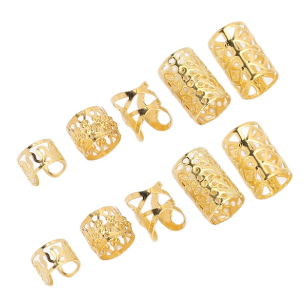 200 stk Hårlock-Perler Fleksibel Legering Flot Mode Hårpynt Ringe til Bryllupsfest Guld