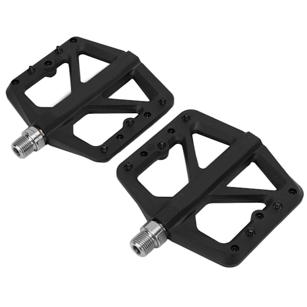 2 stk. Cykelpedaler God Lufttæthed Tilstrækkelig Bredde Godt Greb Anti-Slip Knaster Cykel Platform Pedaler til Mountainbike Sort