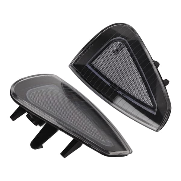 2 stk. frontblinklysdeksel 4806218AD sidemarkeringslysdeksel erstatning for Dodge Charger LX SRT8 2006-2010 hvit