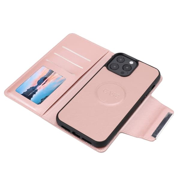 Kompatibel med iPhone 13 Pro Max - 2-i-1 Magnetisk Deksel / Etui - Rosegull 85