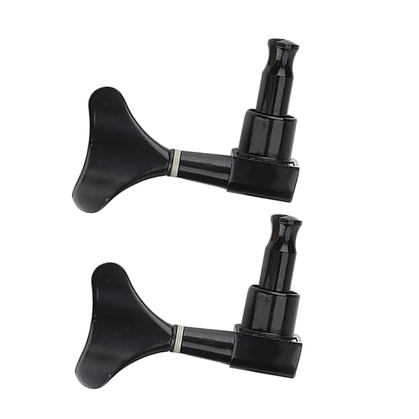2L 2R Sorte Lukkede Zink Legering Maskinhoveder String Tuners Stemmepinde til Elbas