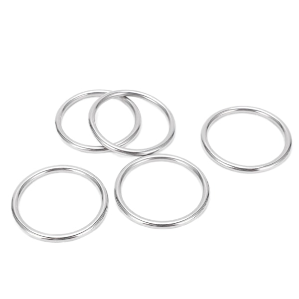 5 stk sveiset O-ring rustfritt stål marinekvalitet rund ring for seiling dykking bagasje 4x40mm