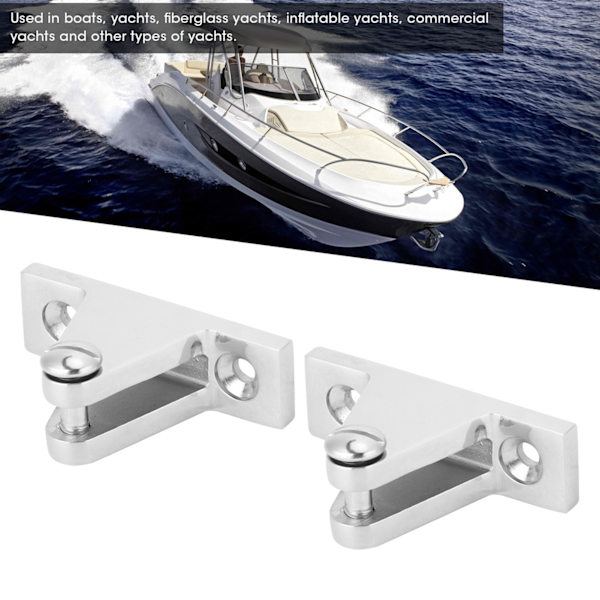 2 stk. marine hængsler beslag Bimini top bjergform pedal hængsel pin Båd montering dæk hardware