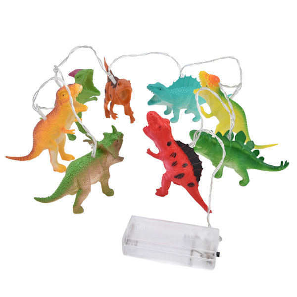 8 LED Dinosaur String Lights Batteridrivna String Lights Barn sovrum Tecknad Dekorativ lampa för jul födelsedag