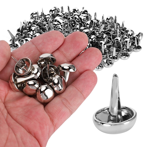 200 st 0,6-tums bottennitar 2-fots svampformade spikhuvud för läder DIY Craft handväska
