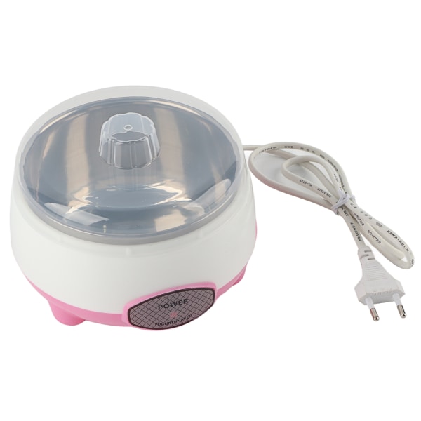 15W 1L mini yoghurtmaskin 360° oppvarming automatisk yoghurtmaskin for hjem EU-kontakt 220V rosa