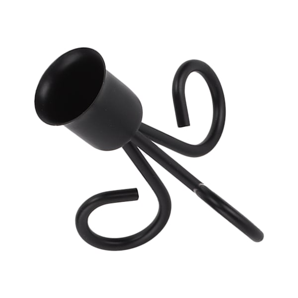 Smidesjärn Ljusstake Nordic Retro Geometric Aromaterapi Ljusstake Stativ HeminredningSvart