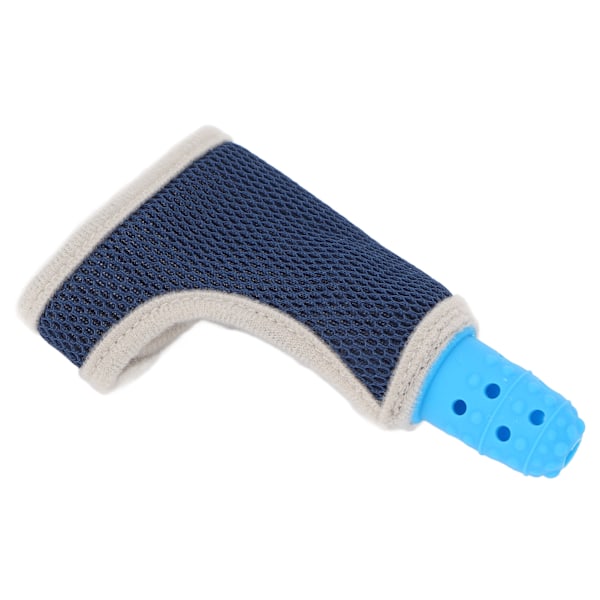 Baby Finger Guard Silikonbitring Andas handledsband Finger sugande Stoppskydd för småbarn Blå
