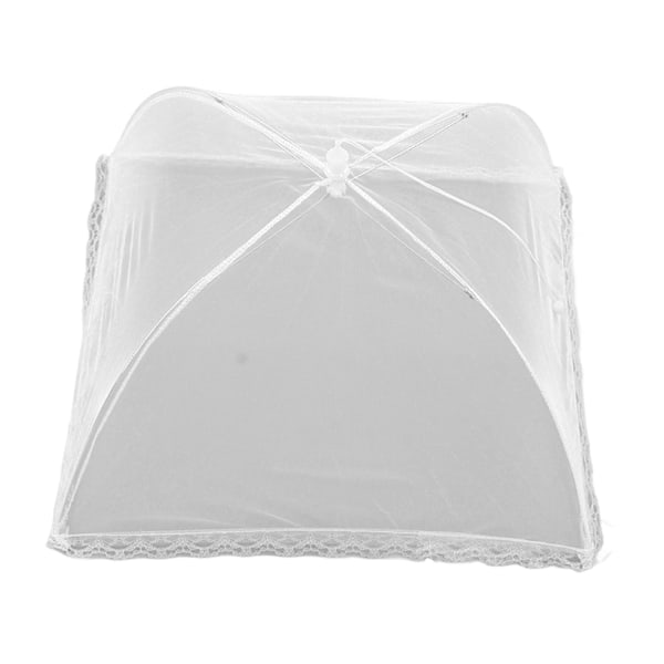 5 st Matöverdrag Hopfällbara Tvättbara Återanvändbara Portable Net Screen Mesh Platt Tält för Hem Camping Picknick Vit