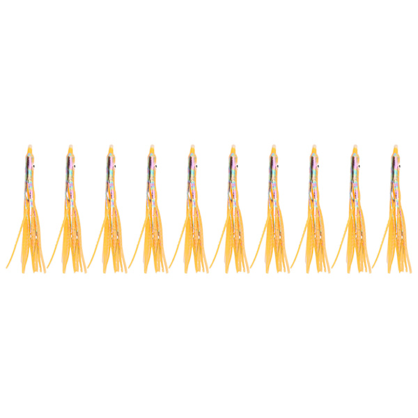 10 stk Fiske Agns Fiske Agns Jig Tilbehør for Elv Bnak Innsjø 8cm Lengde Oransje Laser
