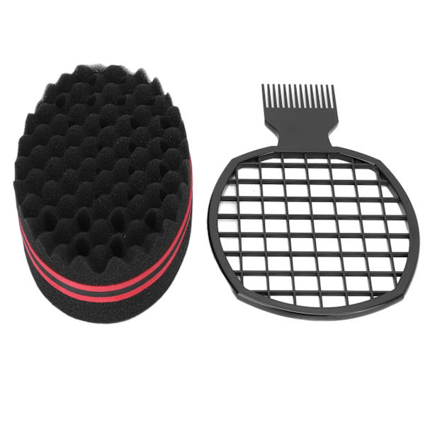 Hair Twist Comb Svampset Hemsalong Professionell Bärbar Afro Hair Sponge Curl Comb Styling Tool