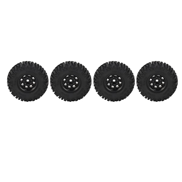 4 kpl RC-kumirenkaat messinkivanteilla, mustat, kestävät RC-raakelin autopyörät AXIAL SCX24 1/24 neliömäisille reikiä varten