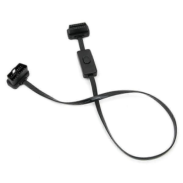 OBD2 Male to Female Right Angle Diagnostic Compatible Extension Cable 60CM with Switch OBD Switch Cable Diagnostic Tool-Yvan
