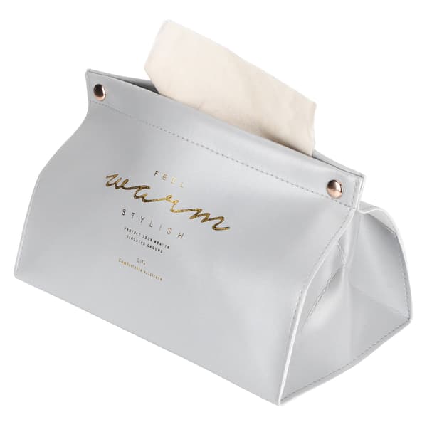 【NX】Tissue Box Holder Tissue Case PU Leather Serviett Papirpose Dispenser Hjem Bildekor
