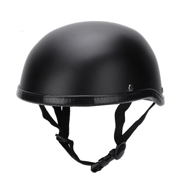 Motorcykel Lav Profil Halvmaske Hjelm Skull Cap Mat Sort (XL)