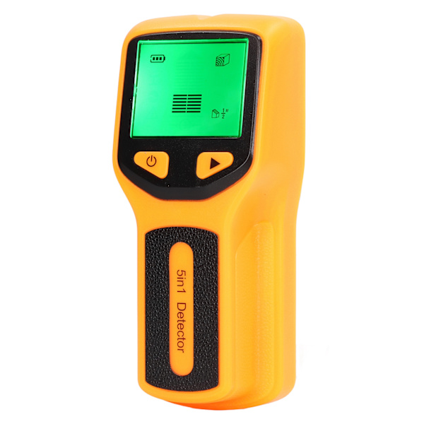 Stud Finder väggskannersensor 5 i 1 detektor HD LCD-skärm för trä AC tråd mittkant gul