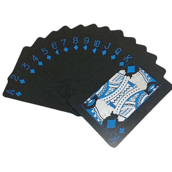 54 kpl Huippulaadukkaita muovisia PVC vedenpitäviä pokerikortteja, mustat pelikortit Luovat lahjat Magic taikapokeripelikortit