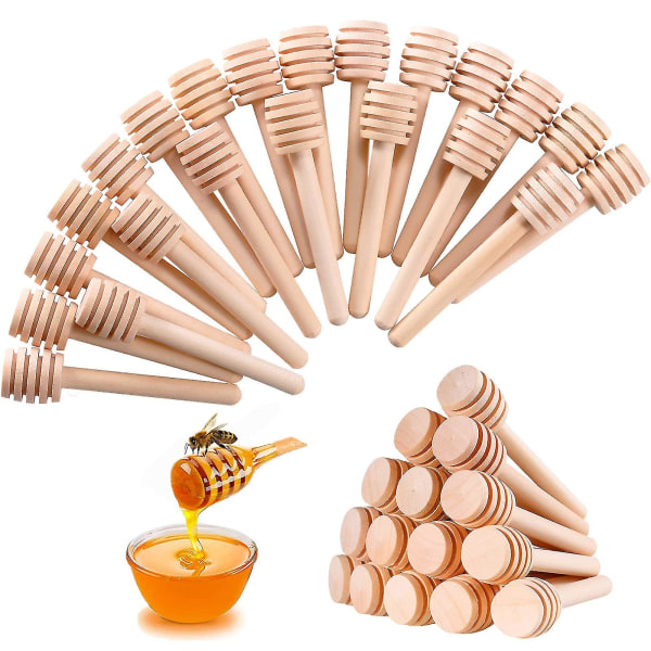 10 stk Honey Dipper Sticks, 3 Tommer / 8 Cm Mini Wooden Honeycomb Stick, Lille Honningskeer Omrører Stick Til Honningkrukke