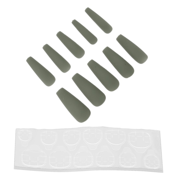 10 stk Press On Nails Kiste Falske Negle Tips Ekstra Lange Kiste Glimtende Falske Kunstige Negle Manikyr Dekoration til Kvinder N5355-03