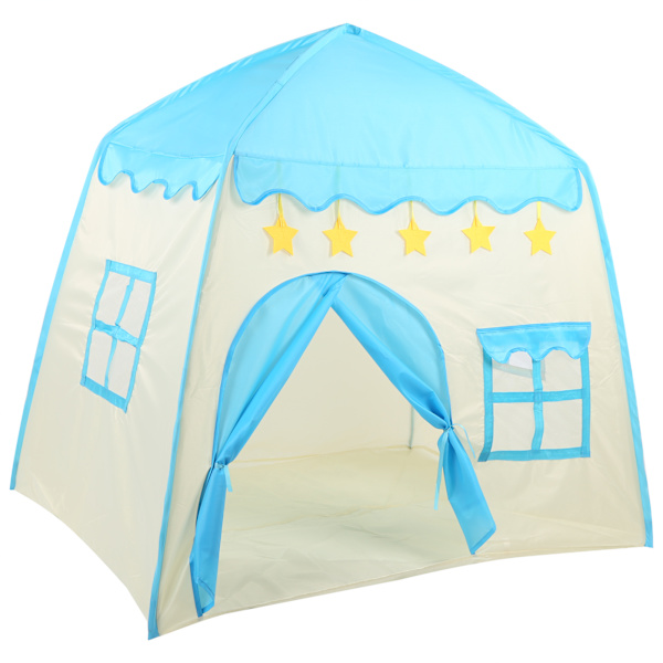 Barn Tält Lekstuga Princess Castle Inomhus Utomhus Teepee Toys Room Blue