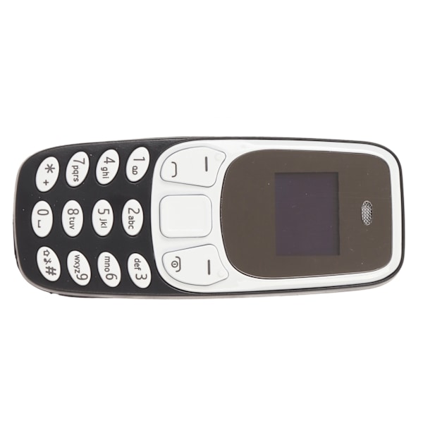 Verdens Mindste Telefon Håndfri Bluetooth Dialer Dobbelt SIM-kort Ulåst GSM 2 i 1 Mini Mobiltelefon Sort
